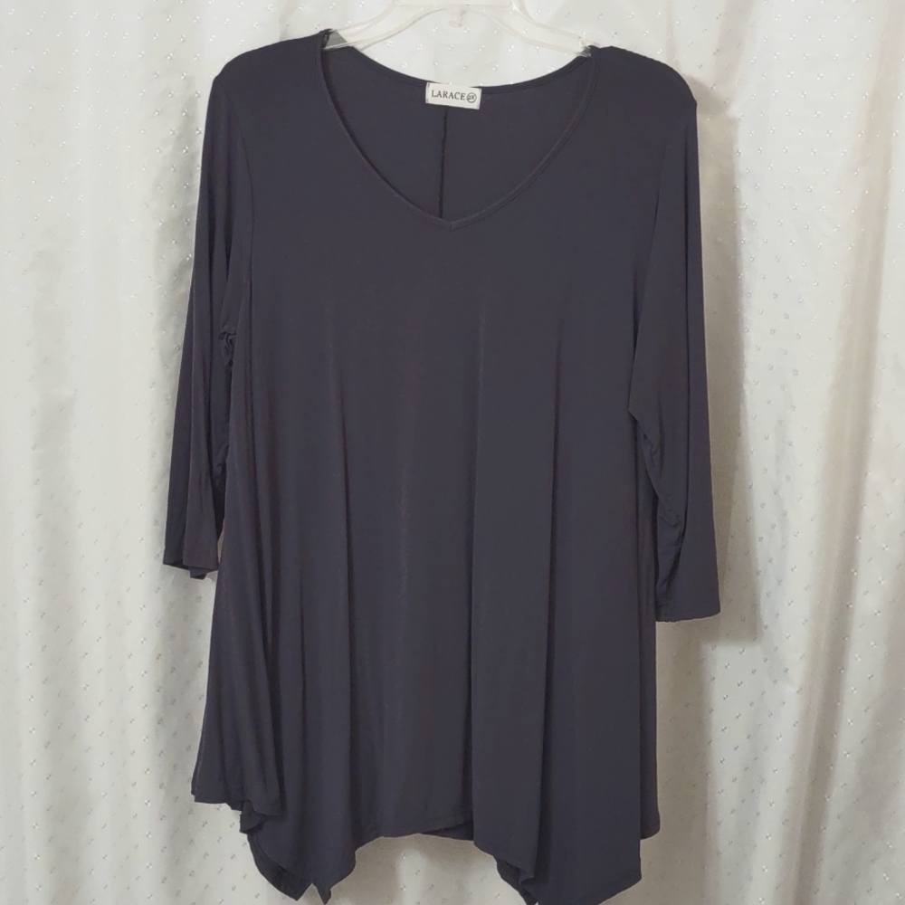 🖤NWOT LARACE blouse, dark gray, size 2X